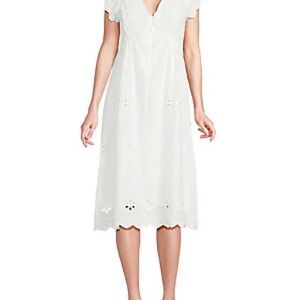 LEA & VIOLA Midi Eyelet Dress